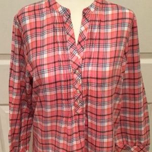 Vineyard Vines Women’s Top Blouse Medium Plaid